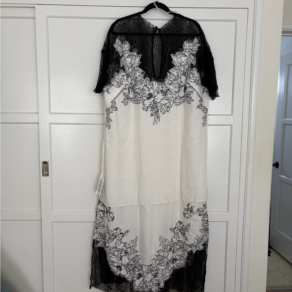 NWT Arrange Black and White Floral and Lace Midi Dress from ASOS - Picture 6 of 8